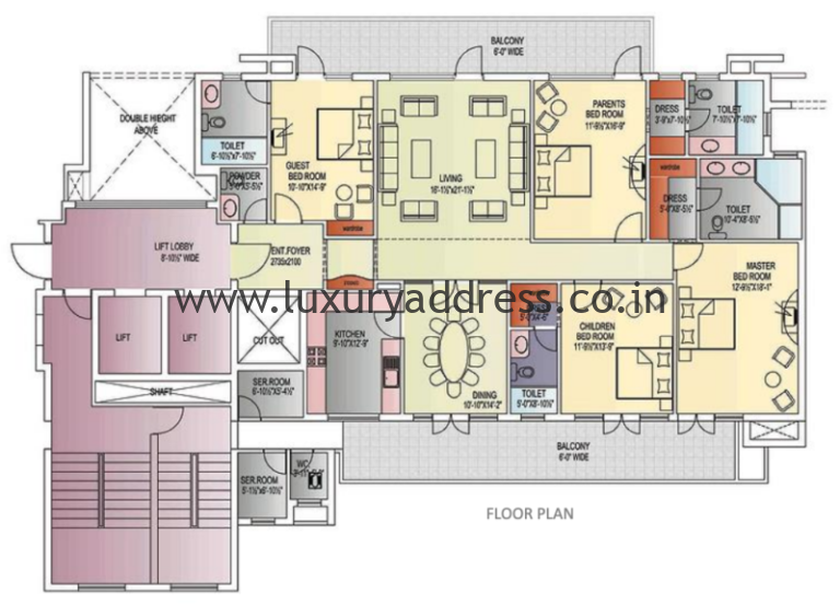 Rent 4BHK Semi-Furnished Apartments, La Lagune, Gurugram - Luxury Address